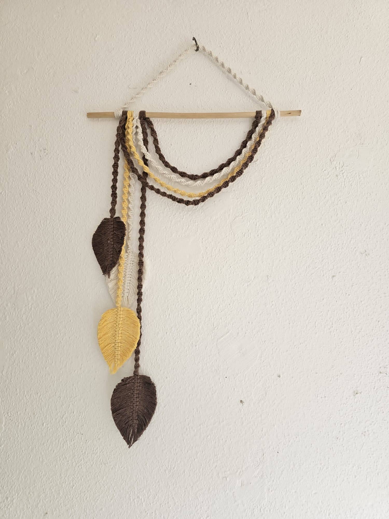 Pendente Folhas em Macramé A1