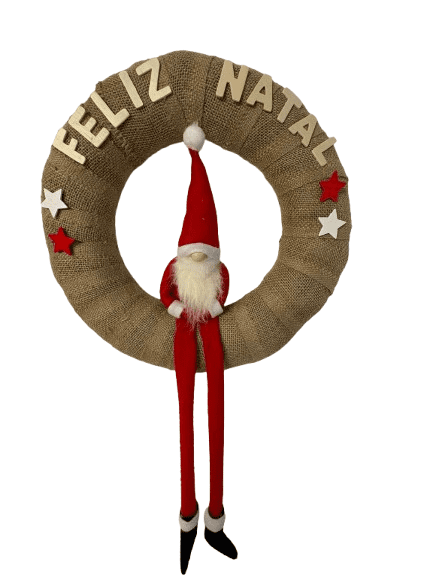 Grinalda “Feliz Natal” com Pai Natal A1