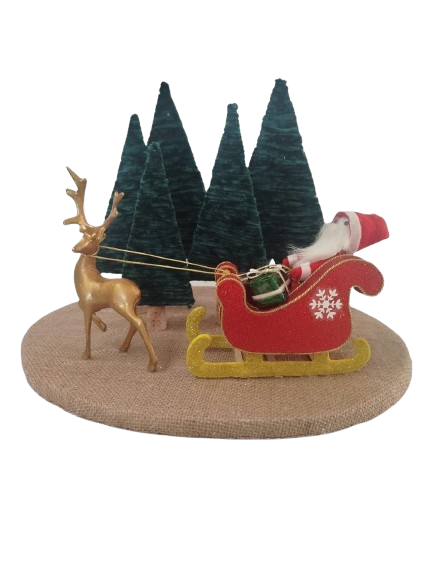 Pai Natal no Trenó com Rena A1