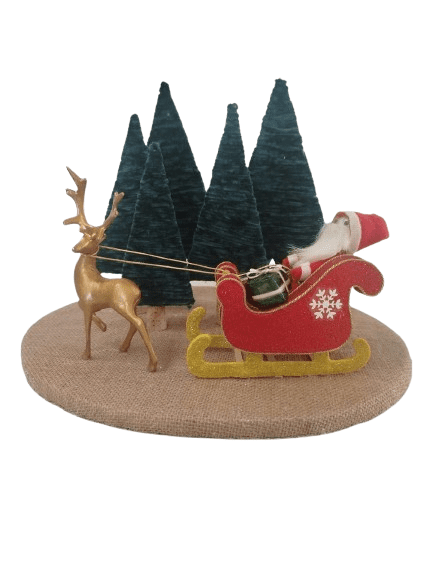 Pai Natal no Trenó com Rena A1