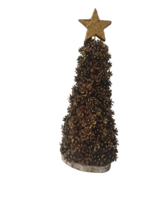 Árvore de Natal com Pinha e Estrela Dourada A1